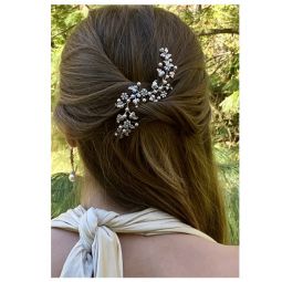 Delicate Foliage Bridal Comb, Crystals, Pearls SALE!!  70% OFF!