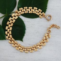 Gold Mesh Chain Bracelet