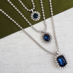 Triple Pendant Necklace, Azzurra Collection