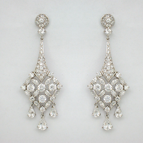 diamond chandelier earrings for wedding. Diamond Shaped Chandelier