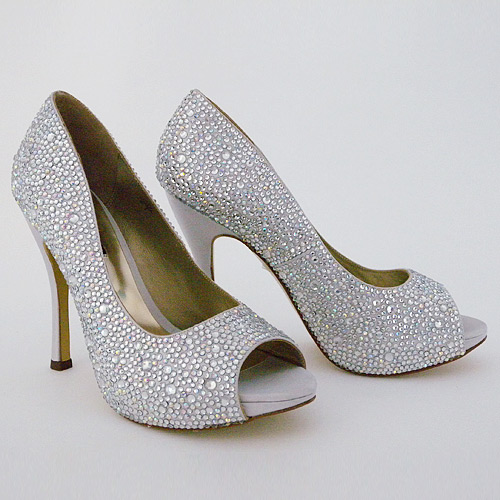 Silver Crystal Heels