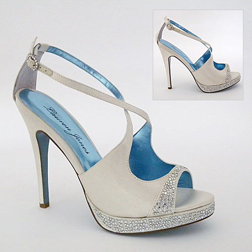 Ava Ivory Platform Bridal Shoes SALE Glamour sophistication bling