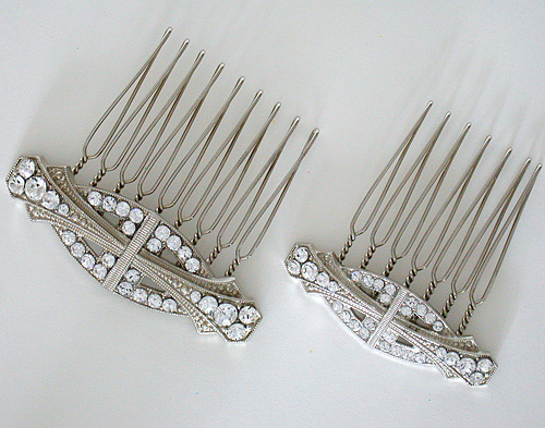 Art Deco influenced hair combs can be worn in a variety of ways with just 