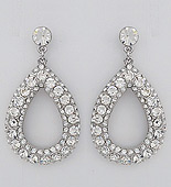 Crystal Encrusted Hoop Earrings