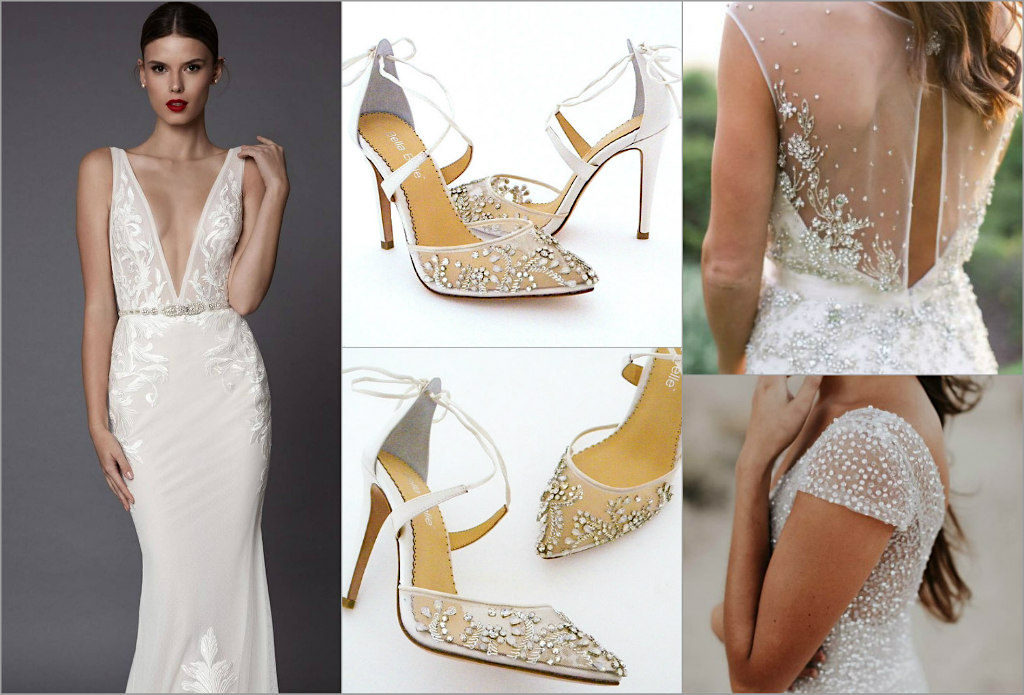 Pinners love it when we match our shoes, jewelry & accessories up with the trendiest wedding gowns. Our blog post highlighting 2017 dress trends with our newest wedding shoe styles was a favorite read.