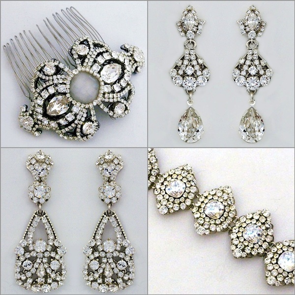 Favorite Bridal Hair Accessories and Bridal Jewelry from Erin Cole's Modern Vintage Bridal jewlery Collection