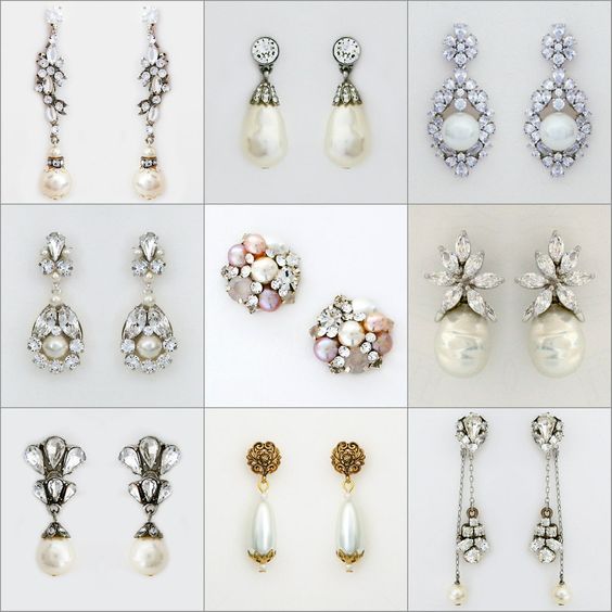 More favorite pearl earrings. glamorous drops, vintage dangles, fancy posts to modern looks. 