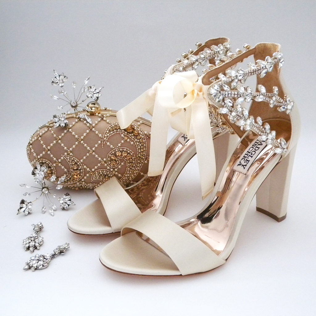 Badgley mischka everafter block heel wedding shoes