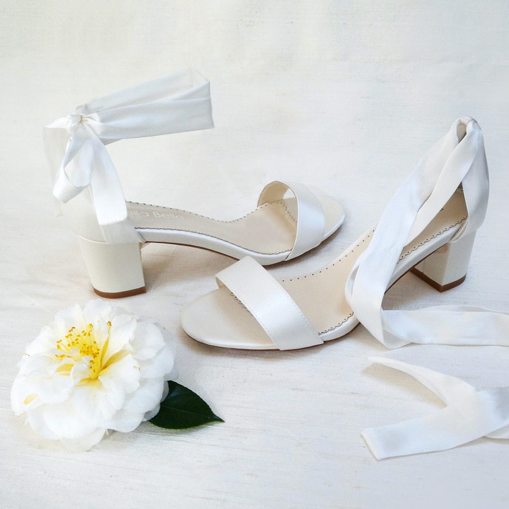 Bella Belle Ardelia, ribbon wraps, bridal shoe trends