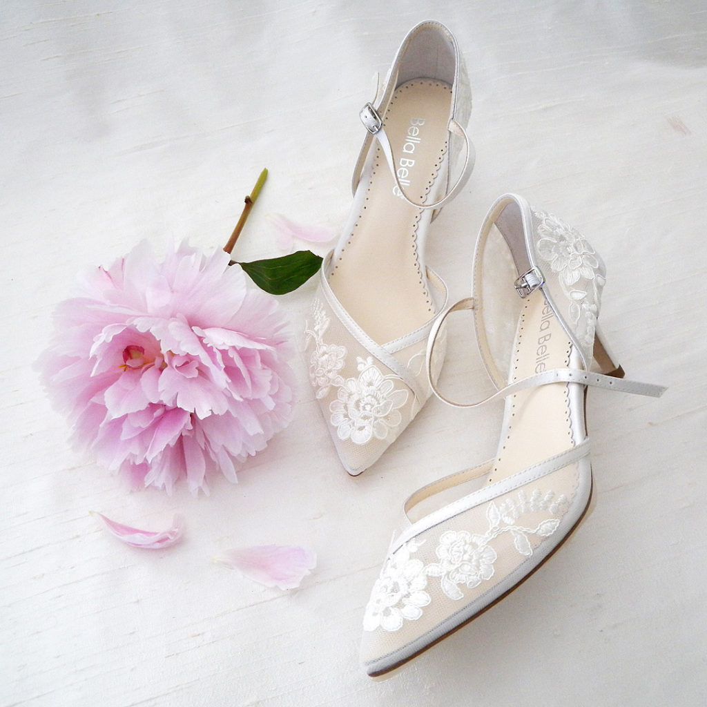 Bella Belle Candice lace wedding shoes ivory