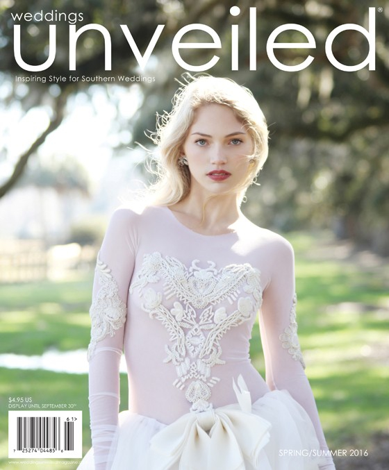We're featured in the Spring/Summer 2016  issue of Weddings Unveiled Magazine.  See the fabulous 2 page spread designed by Lemiga Events and photographed by Elle Golden.