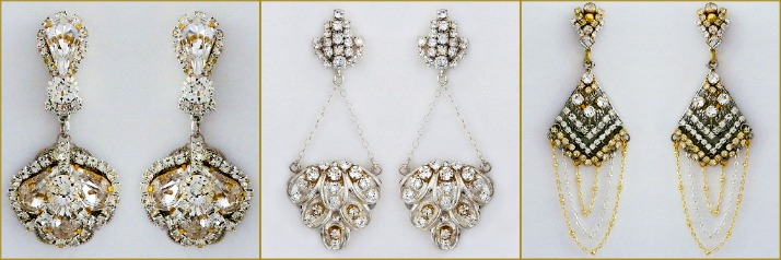 Erin Cole bridal chandelier earrings from the Modern Vintage Bridal Jewelry Collection