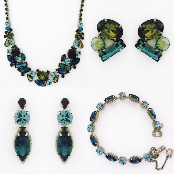 New jewelry styles in mix and match necklaces, earrings and bracelets in all year round fabulous rich blue hues.