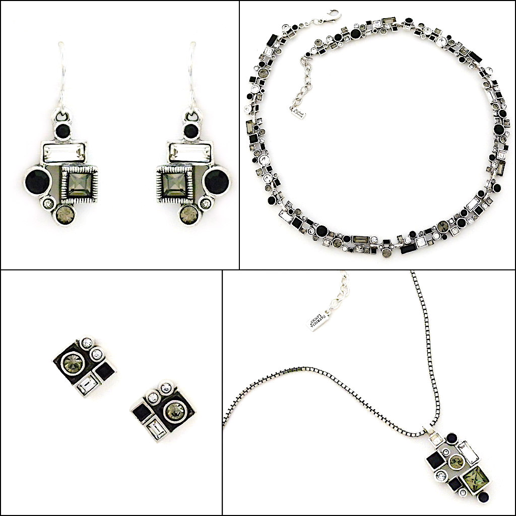 Patirica Locke Black & White Collection. Statement necklaces, pendants, earrings