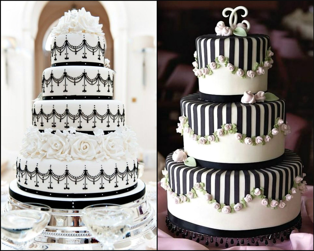 Black & white done with vintage flair!  Love the deco chandelier pattern on the right.  The stripes and pink rosettes suggest a French boutique.