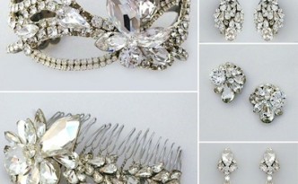 Erin Cole bridal jewelry, bridal earrings, bridal hair comb