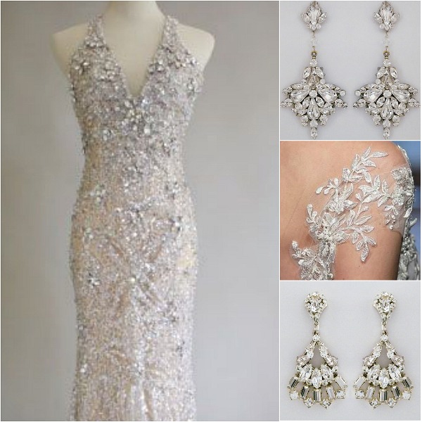 Bold Crystal Bridal Chandelier Earrings add the finish glamour to an ornate gown