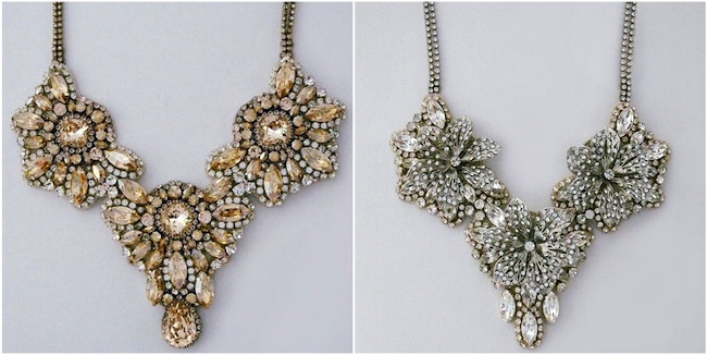 Two fabulous new statement necklaces from Haute Bride. N390-GS & N932
