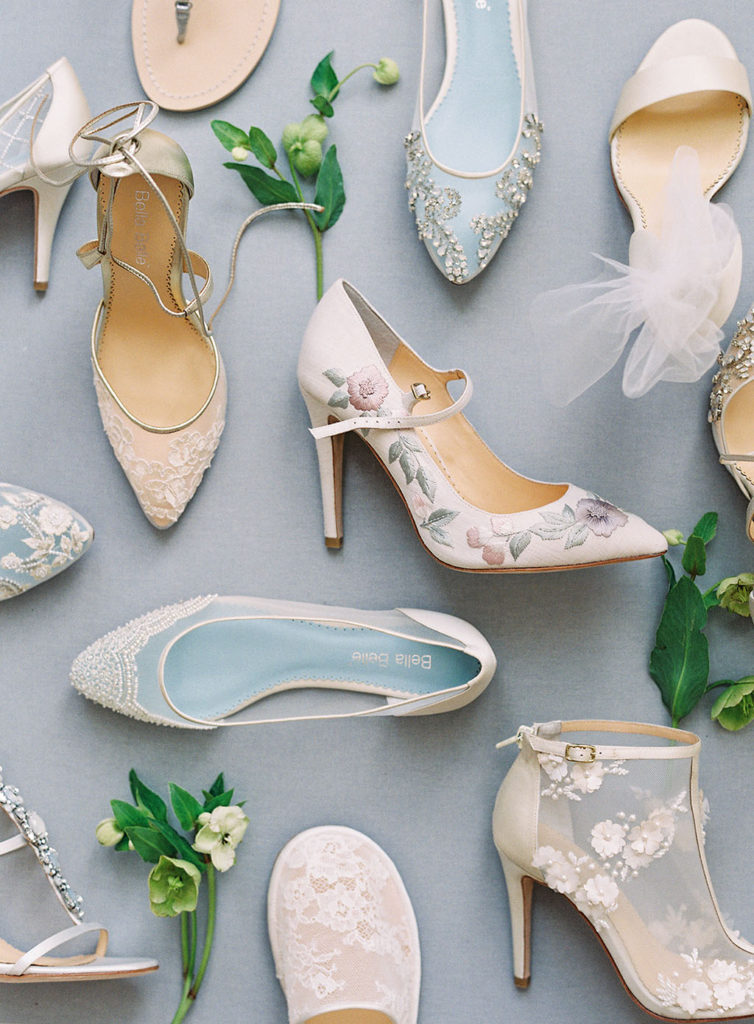 The new enchanted collection from Bella Belle brings the prettiest bridal flats you will ever find, romantic heels and even a lace bootie!