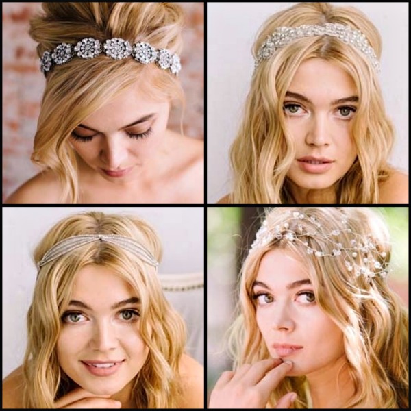 New hair ribbons, halos and vines from Sara Gabriel's 2015 collection.