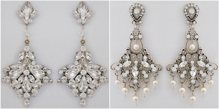 Large Bridal Chandelier Earrings by Erin Cole & Laura Jayne