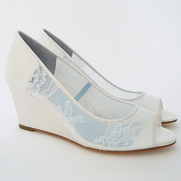 Winnie.  A pretty, feminine wedge bridal shoe.
