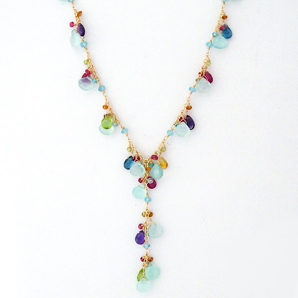 Colorful Gemstone Necklace – IDOKAWA