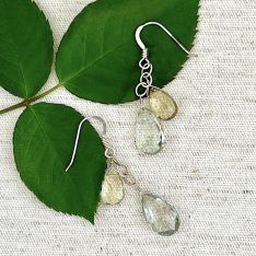 Green Amethyst & Quartz Duet Earrings