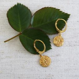 Gold Dragon Fly Earrings