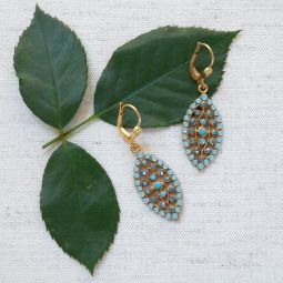 Marquis Shaped Crystal Drop Earring, Pacific Opal SALE!!