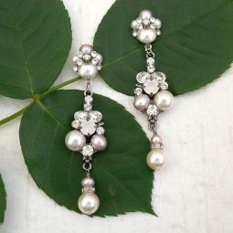 Modern Long Pearl Drop Earrings SALE