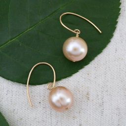 Blush Pearl Cluster Drop Earrings