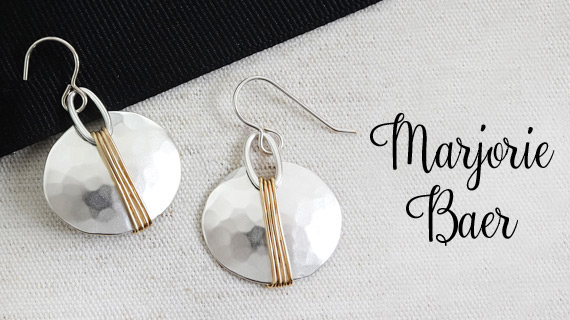 Marjoire Baer, fashion jewelry, simple jewelry, mixed metal jewelry, earrings, clip-on earrings