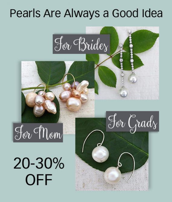 pearl jewelry, pearl earrings, graduation, brides, mothers day