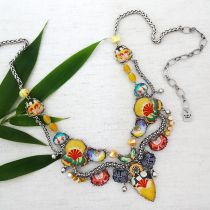 Helios Statement Necklace, Bright Sunset On Sale