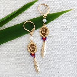 Kula Dangling Earrings, Queen of Sheba