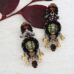 Adalia Earrings, Tiger Eye Collection