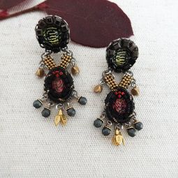 Ulysses Dangle Earrings, Tiger Eye