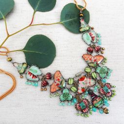 Heather Statement Necklace, Flower Garden