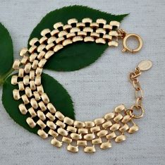Gold Mesh Chain Bracelet Large