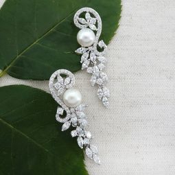 Crystal Earrings with a Pearl SALE!!