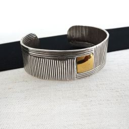 Modern Two-Tone Cuff Bracelet, Dandy Collection