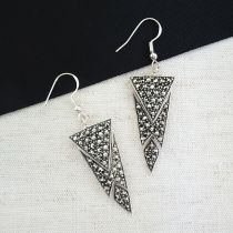 Three Piece Triangular Earrings