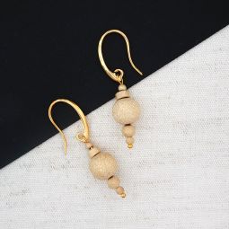 Gold Sparkle Ball Earrings