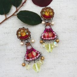 Petite Chandelier Earrings, Lemonade