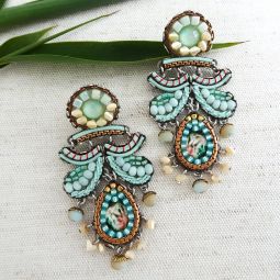 Aruna Chandelier Earrings, Mint Flavor