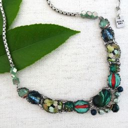 Forest Stroll Handmade Beaded Necklace On Sale