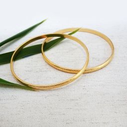 Gold Vintage Bangle, Vines