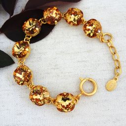 Golden Topaz Classic Crystal Bracelet