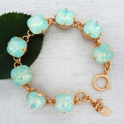 Catherine Popesco Classic Crystal Bracelet, Sea Opal